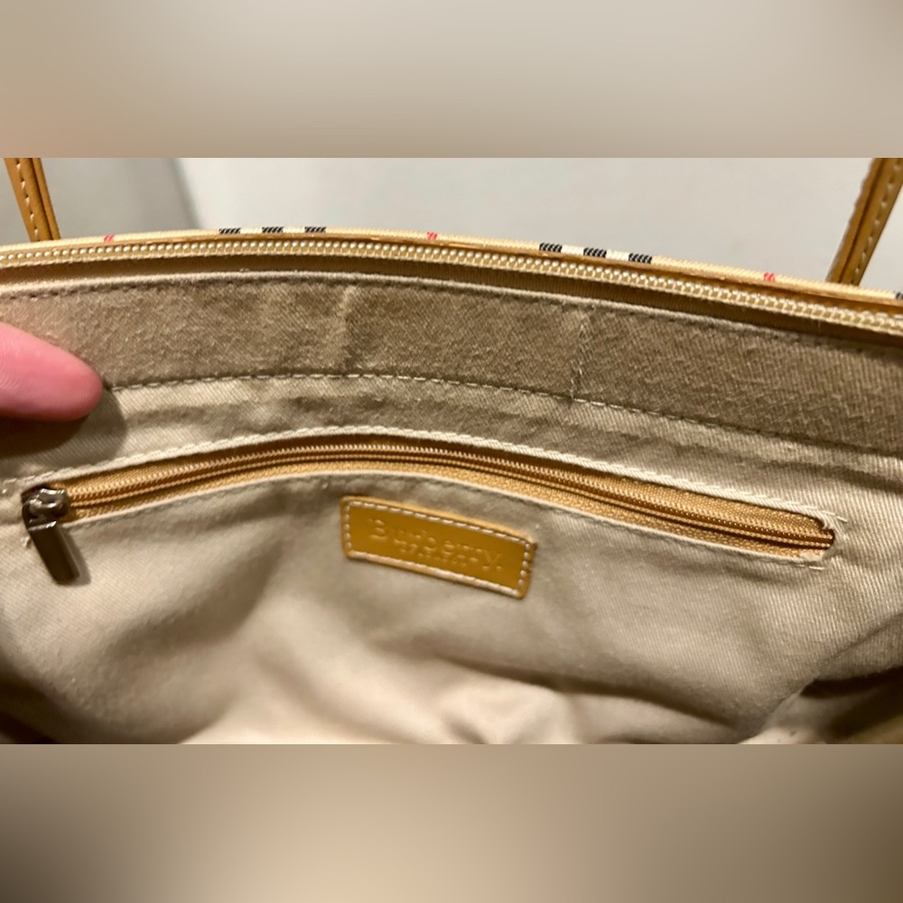 BURBERRY BLUE LABEL Nova Check Plaid Shoulder Bag Canvas Leather Tan Black Red - Picture 15 of 16